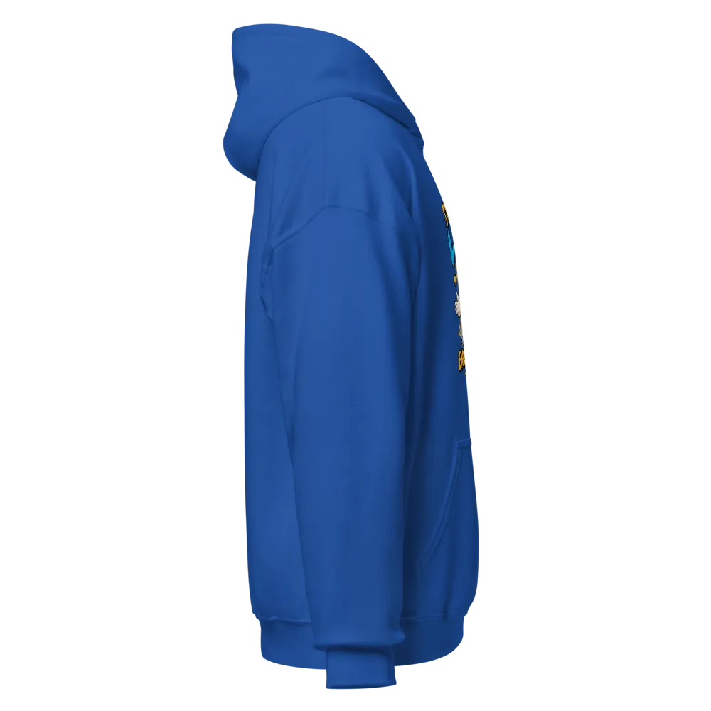 I'm Not Lazy Blue Duck Graphics Printed Hoodie thumbnail 4