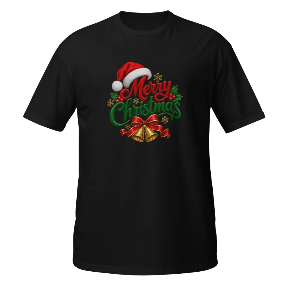 Merry Christmas Black Tee | Holiday T-Shirt thumbnail 3