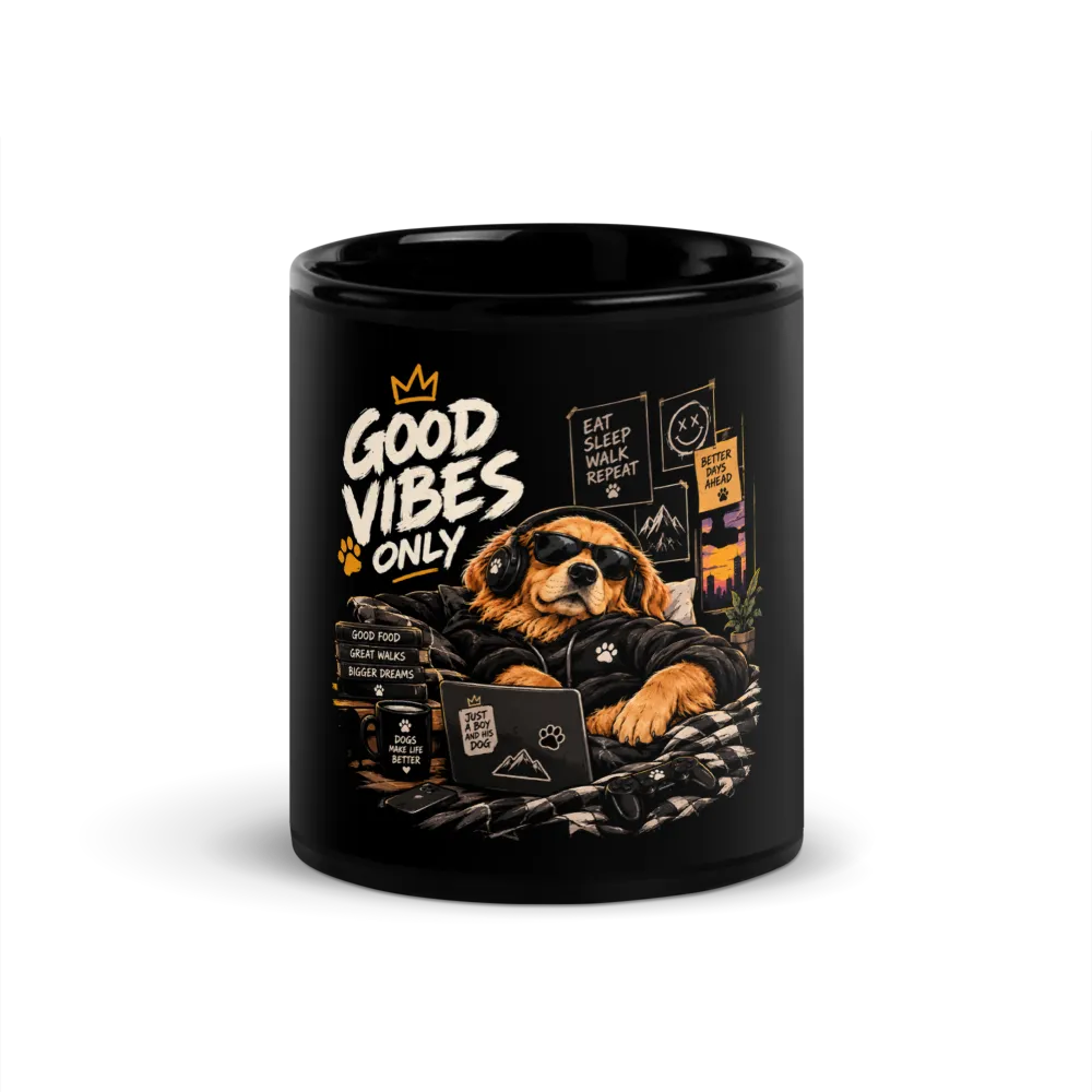 Good Vibes Only - Chill Golden Retriever Gamer Dog thumbnail 2