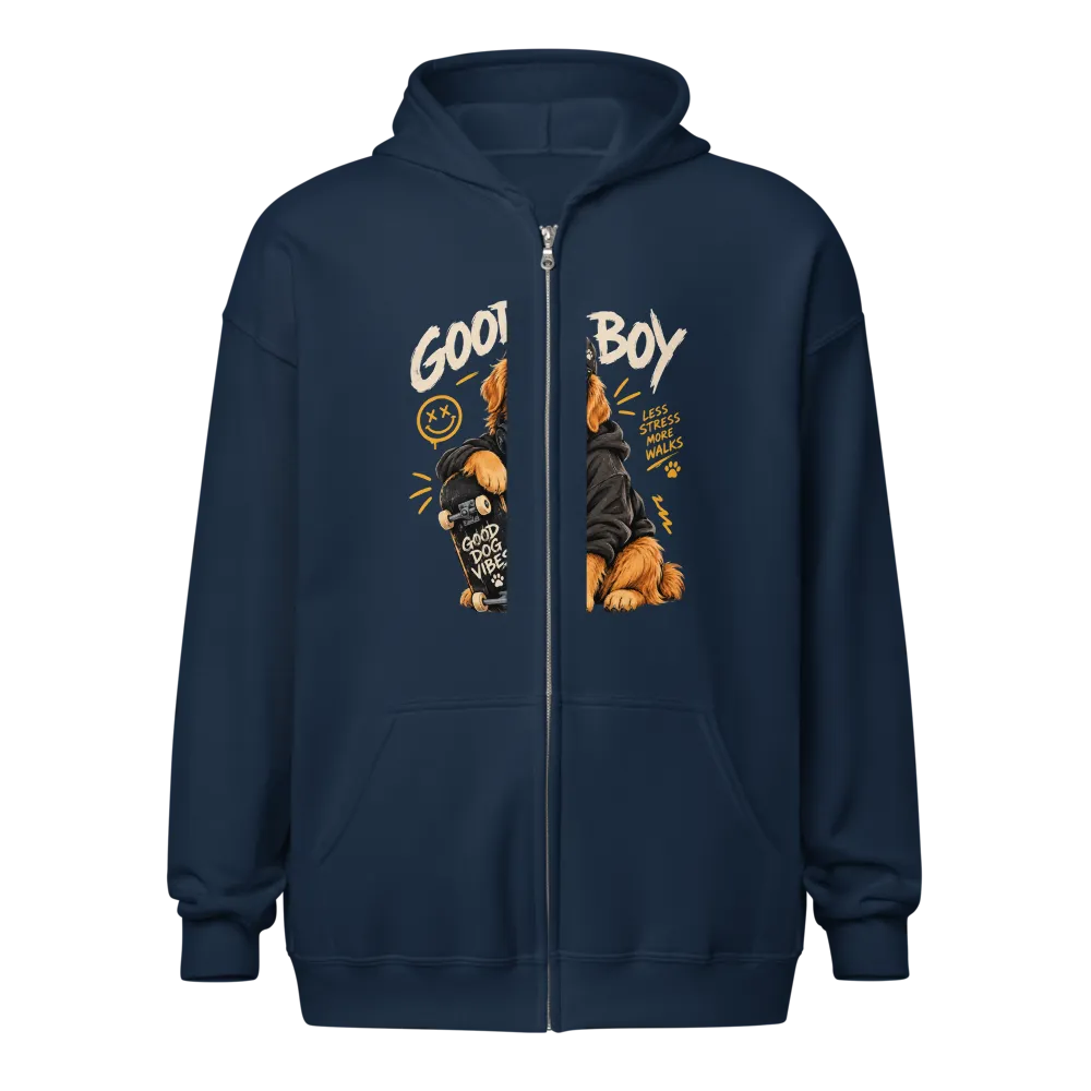 Good Boy Skater Dog - Cool Golden Retriever Hoodie