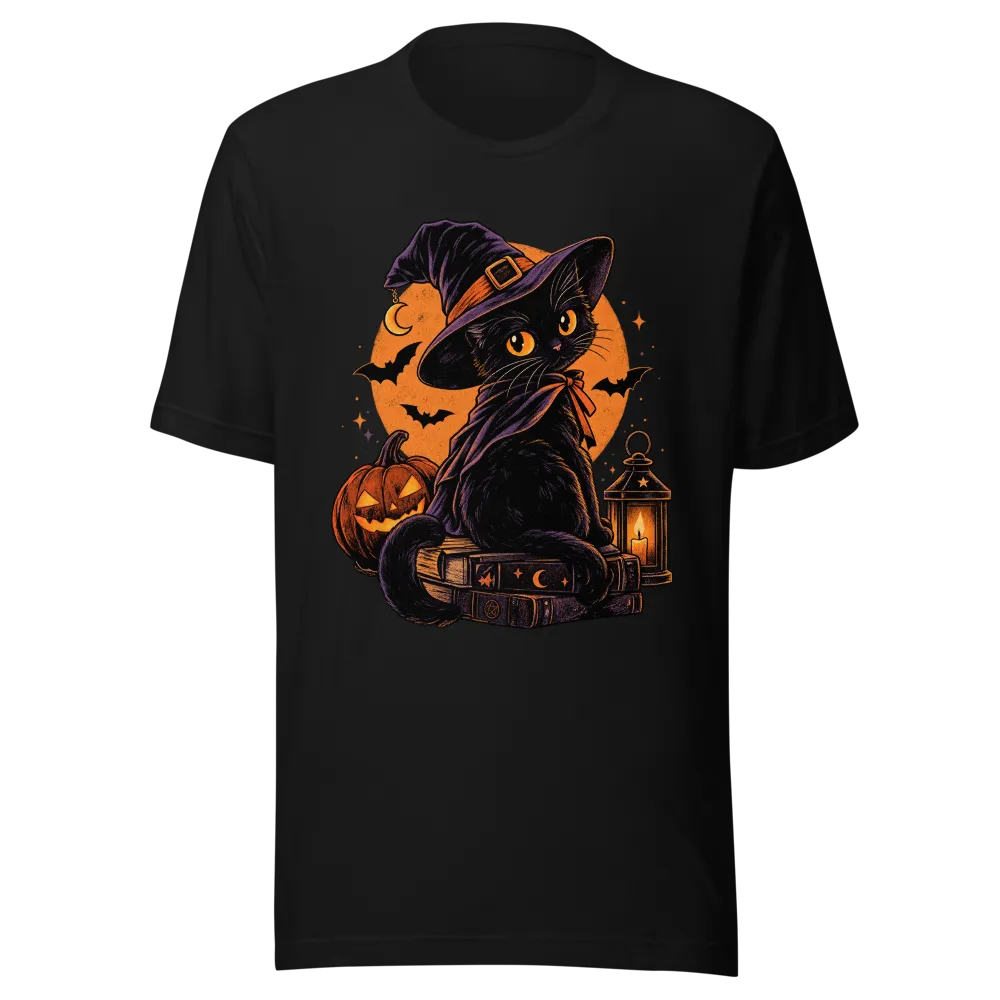 Cute Halloween Witch Black Cat - Spooky Spellbooks
