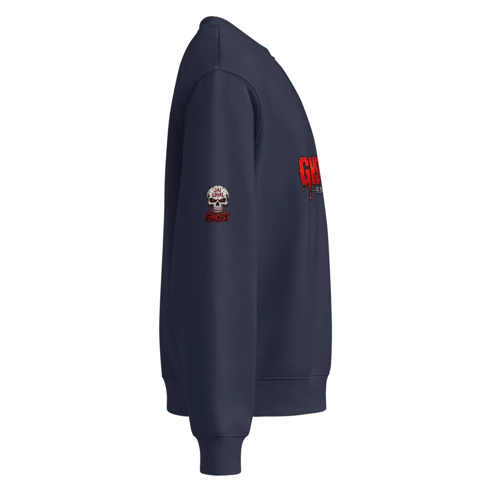 GHOST-WEAR Oversized Heavyweight Sweatshirt - Blue thumbnail 4