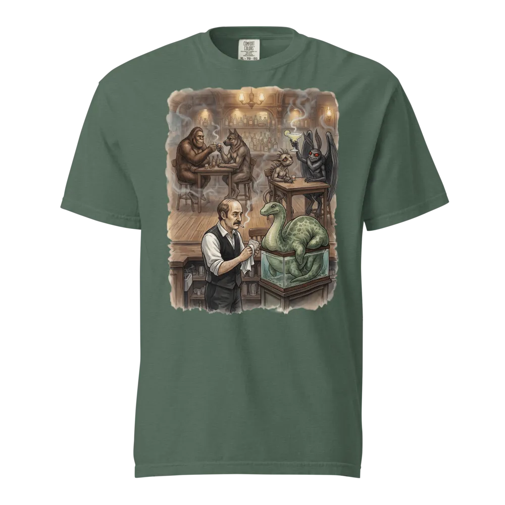 Cryptid Happy Hour t-shirt blue spruce