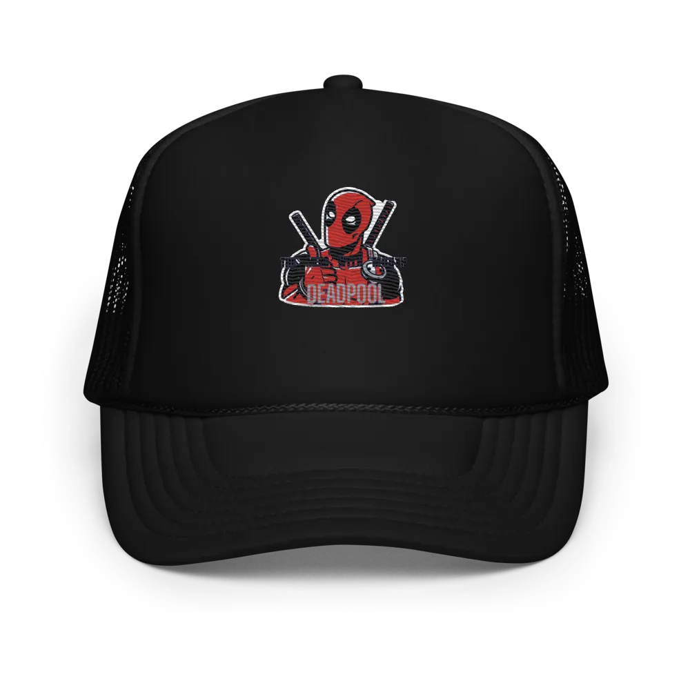 Black Deadpool Trucker Hat  thumbnail 2