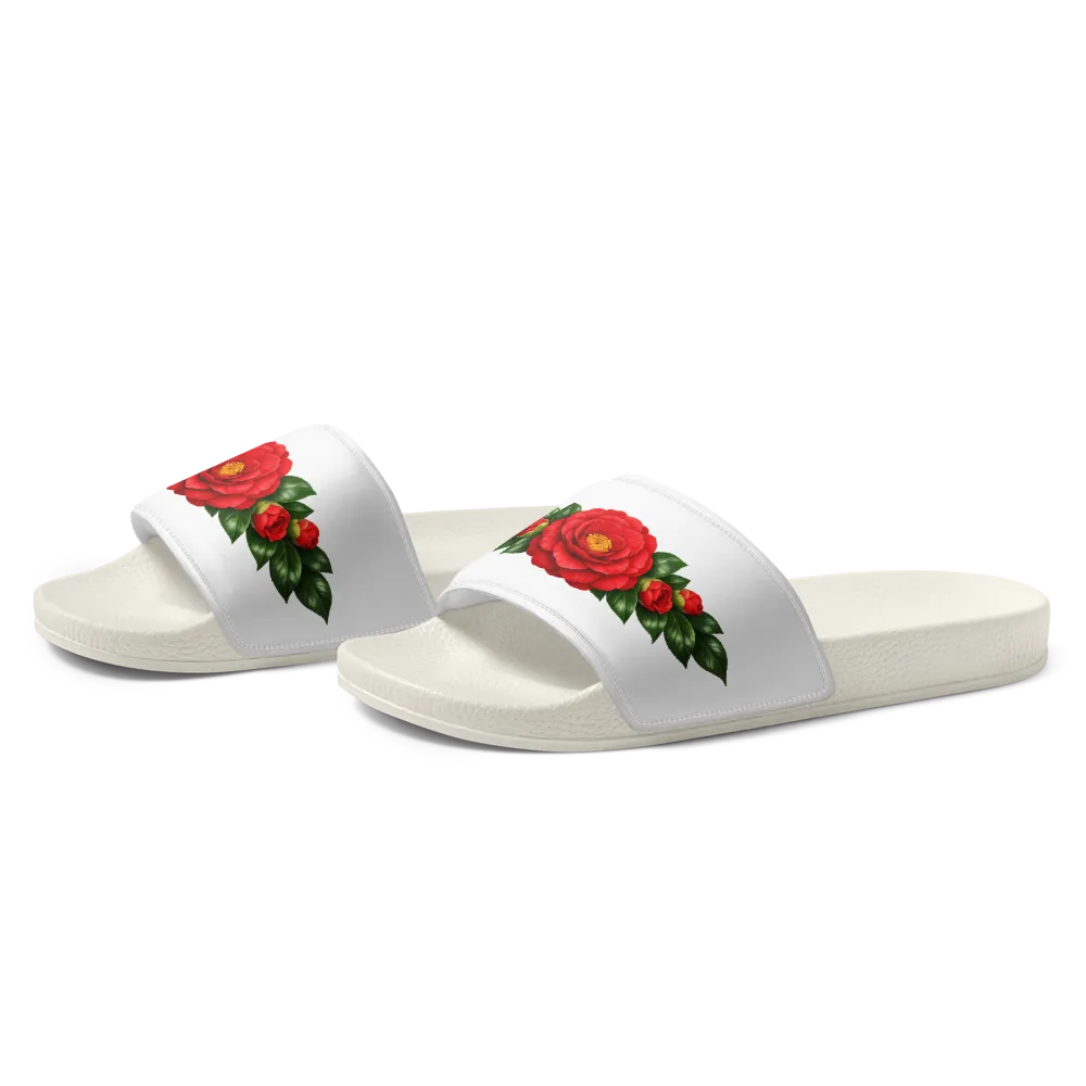 Red Camellia Éclat Women’s Luxury Slides thumbnail 4