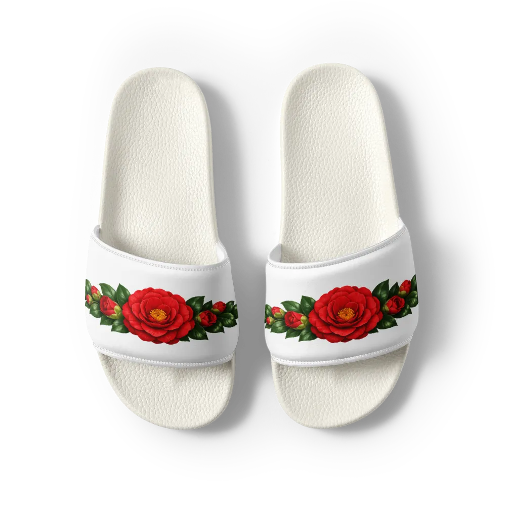 Red Camellia Éclat Women’s Luxury Slides thumbnail 2
