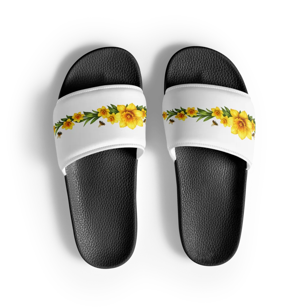 DAFFODIL GARDEN COUTURE — Women’s Floral Slides thumbnail 2