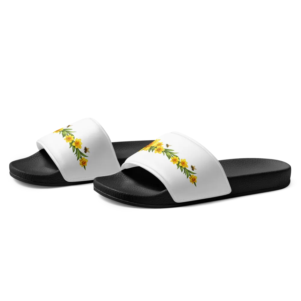 DAFFODIL GARDEN COUTURE — Women’s Floral Slides thumbnail 3
