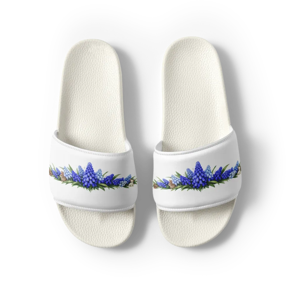 Blue Muscari Bloom Luxury Women’s Slides thumbnail 4