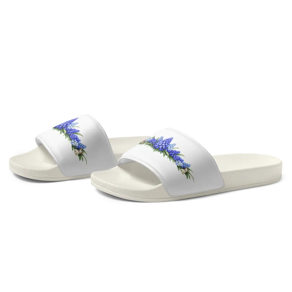 Blue Muscari Bloom Luxury Women’s Slides thumbnail 3
