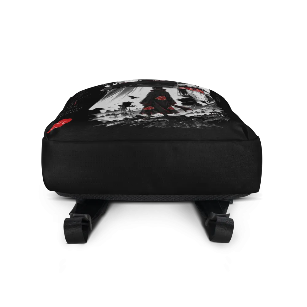 Itachi Uchiha Red Moon Anime Backpack thumbnail 3