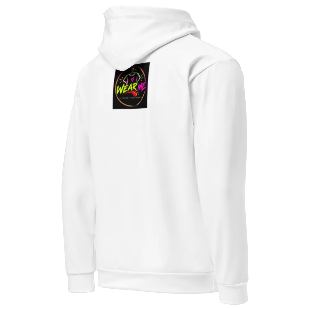 Unisex White Hoodie with Artistic Front Design –  thumbnail 4
