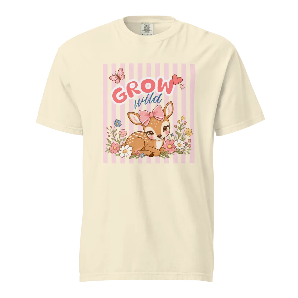 Grow Wild Cute Fawn Floral Nature