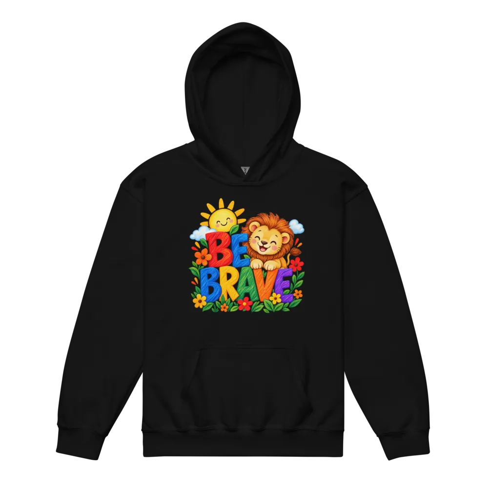 Be Brave Lion Kids Hoodie π¦