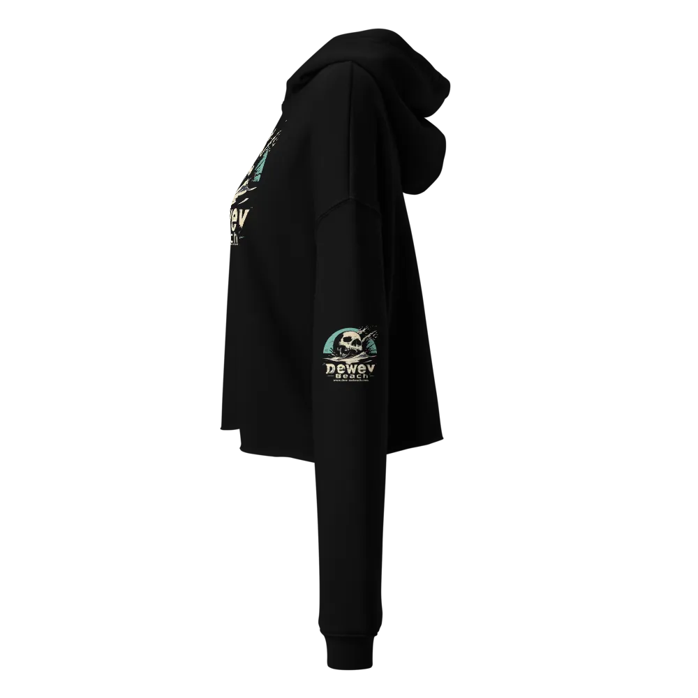 The Dewey skull women's cropped hoodie thumbnail 2