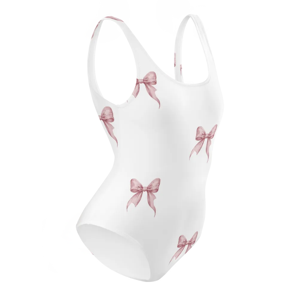 Pink Bow Coquette One-Piece Swimsuit thumbnail 4