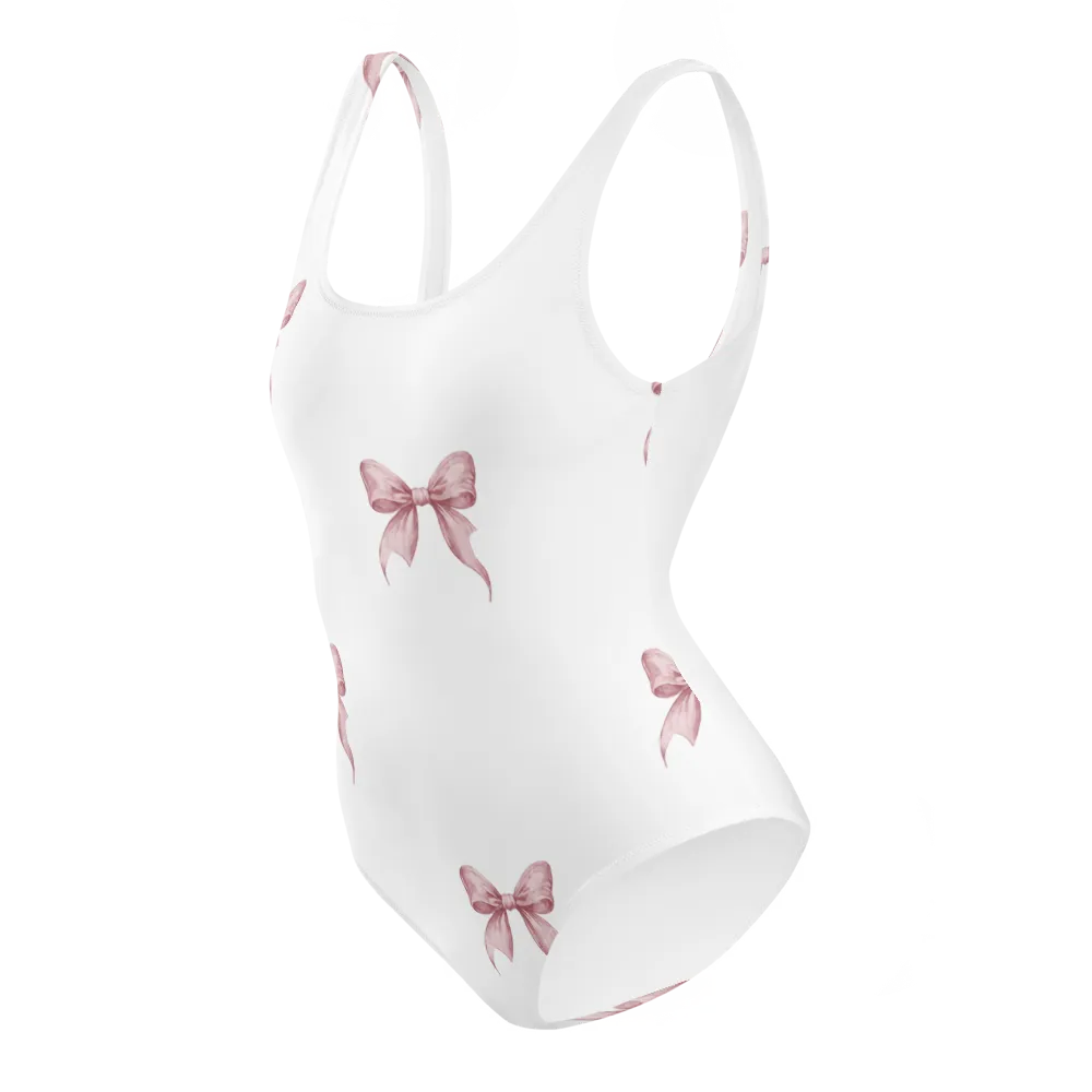 Pink Bow Coquette One-Piece Swimsuit thumbnail 3
