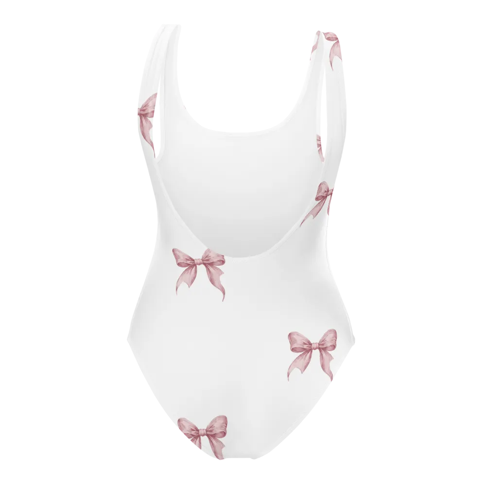 Pink Bow Coquette One-Piece Swimsuit thumbnail 2