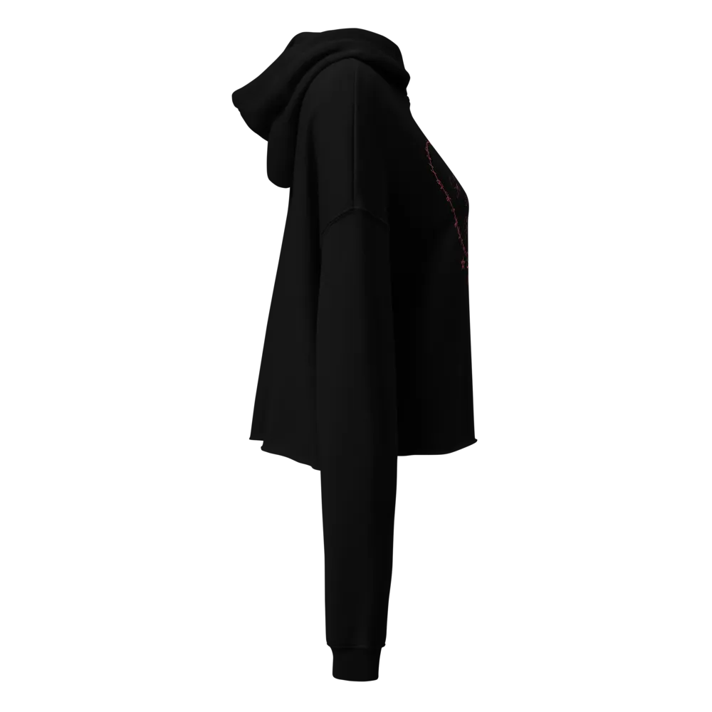 Red Bow Heart Cropped Hoodie thumbnail 4