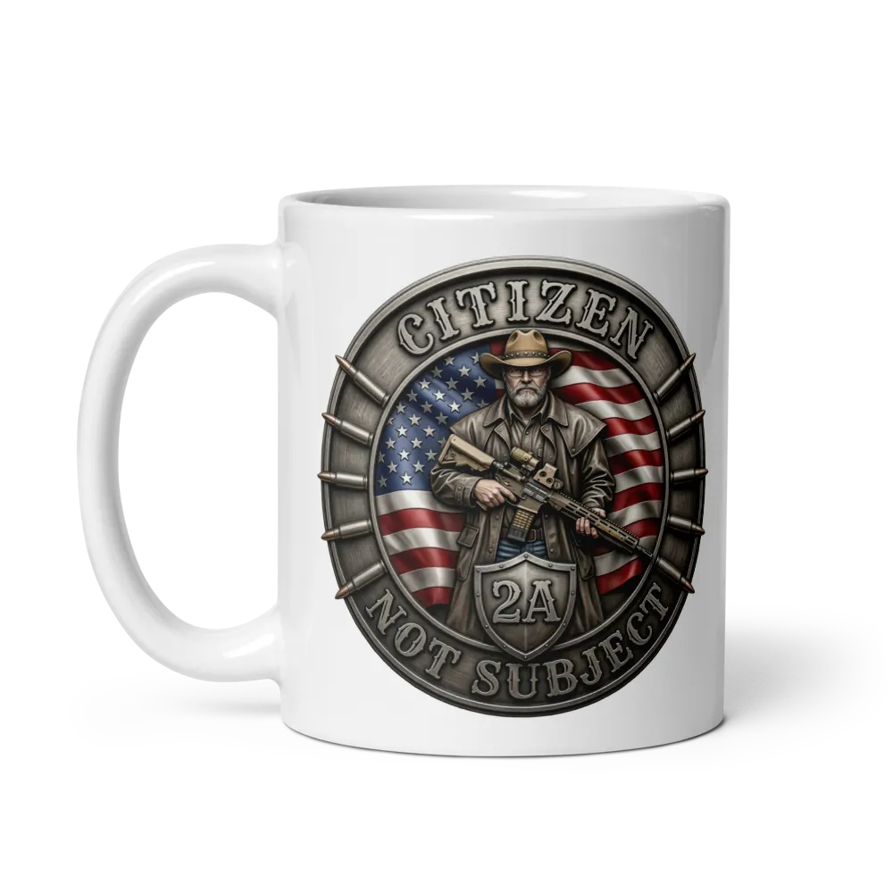 CITIZEN NOT SUBJECT Coffee Mug thumbnail 3