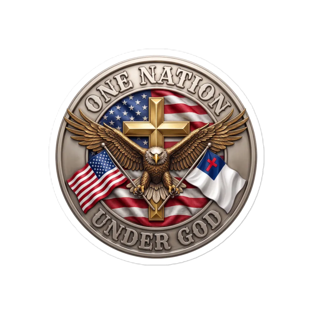 One Nation Under God Sticker 5X5