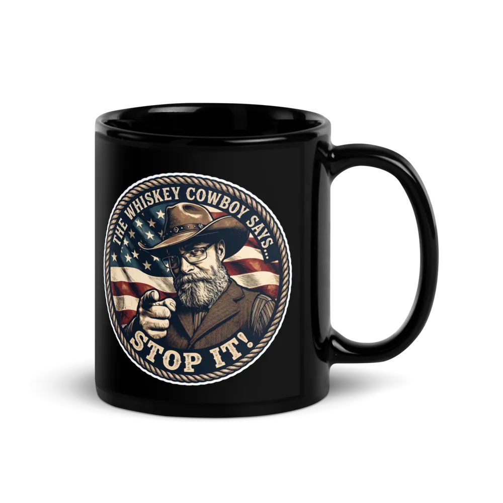 Black "Stop it!" Coffee Mug! thumbnail 3