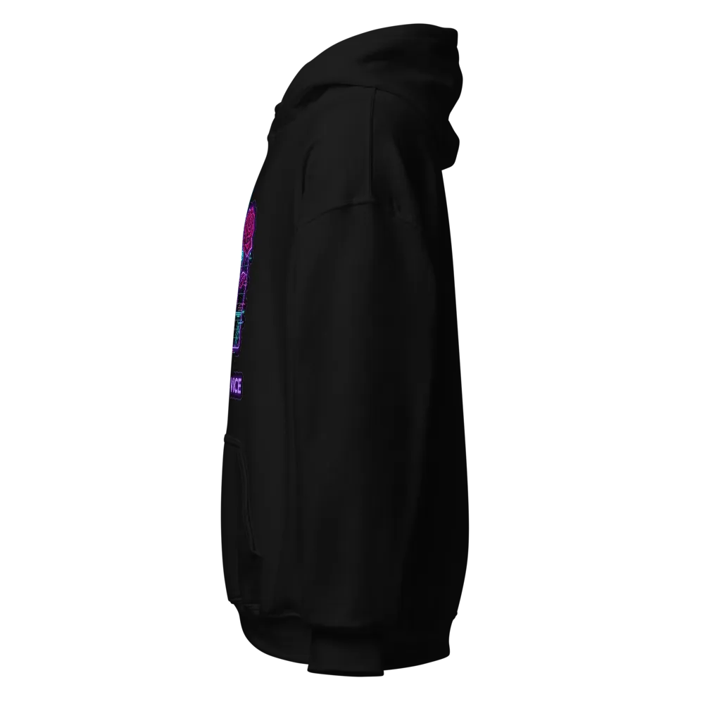 VELVET VICE - Cyber Neon Rose & Dagger Hoodie thumbnail 3