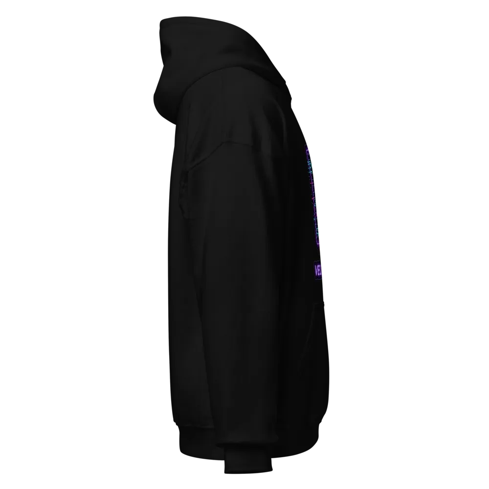 VELVET VICE - Cyber Neon Rose & Dagger Hoodie thumbnail 4