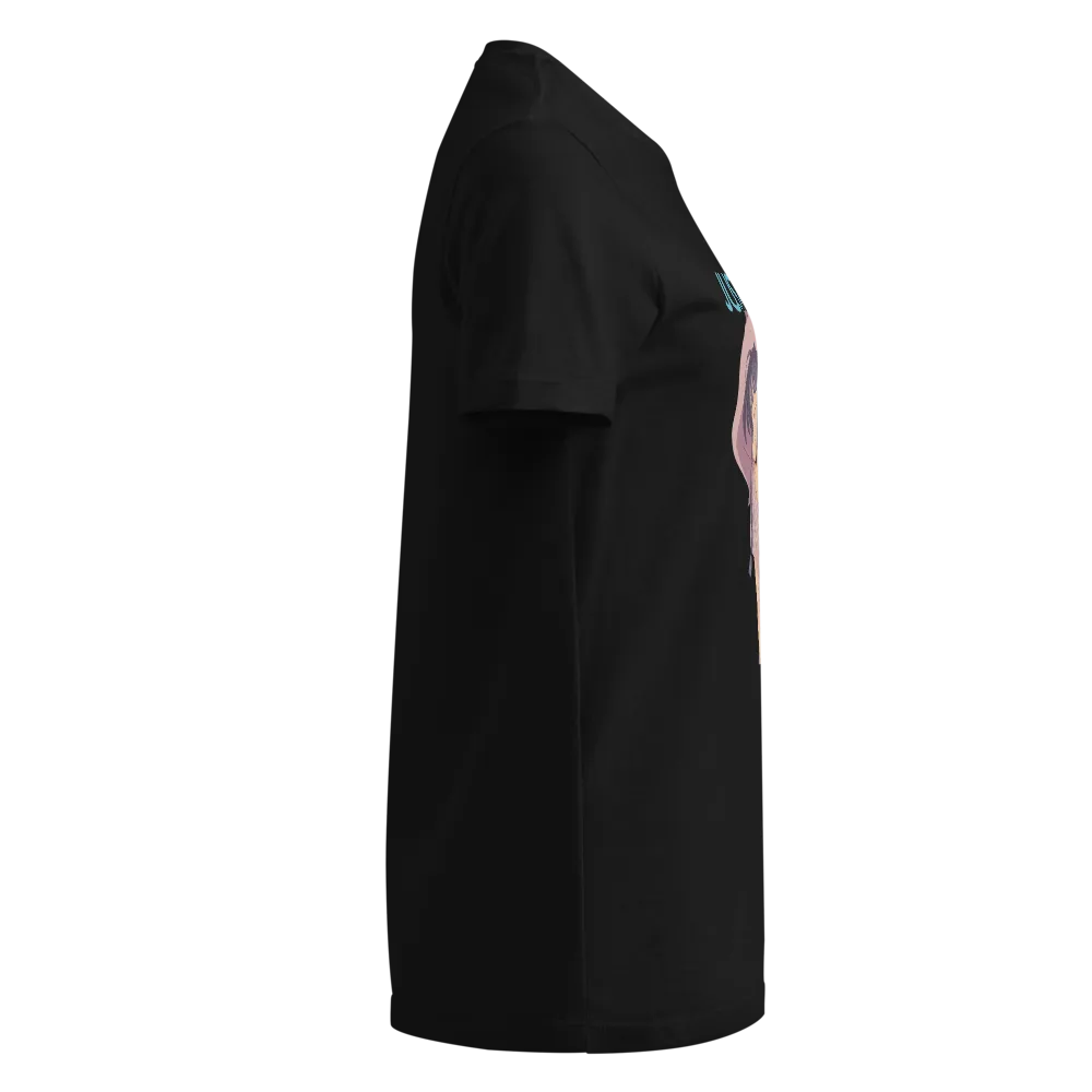 Just A Girl Anime T-Shirt - Black thumbnail 4