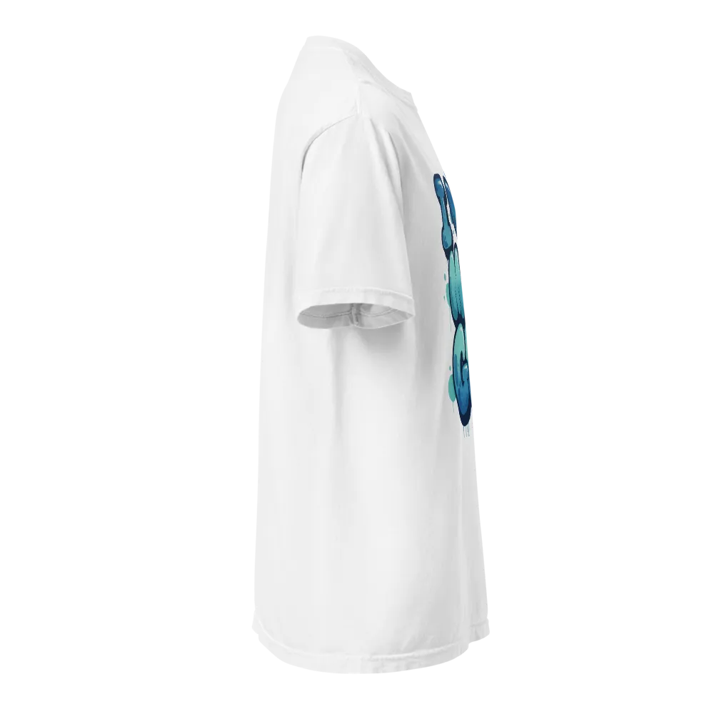 I Love My GF - Blue Graffiti Streetwear T-Shirt thumbnail 4