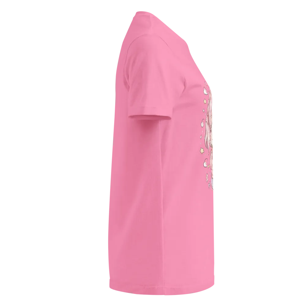 Cute Pink Kawaii Anime Girl T-Shirt - Pastel Aesth thumbnail 4