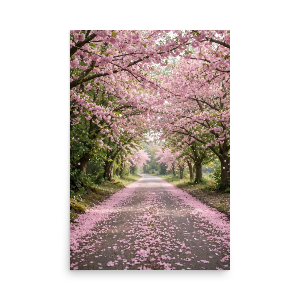Cherry Blossom Path - Pink Sakura Poster thumbnail 2