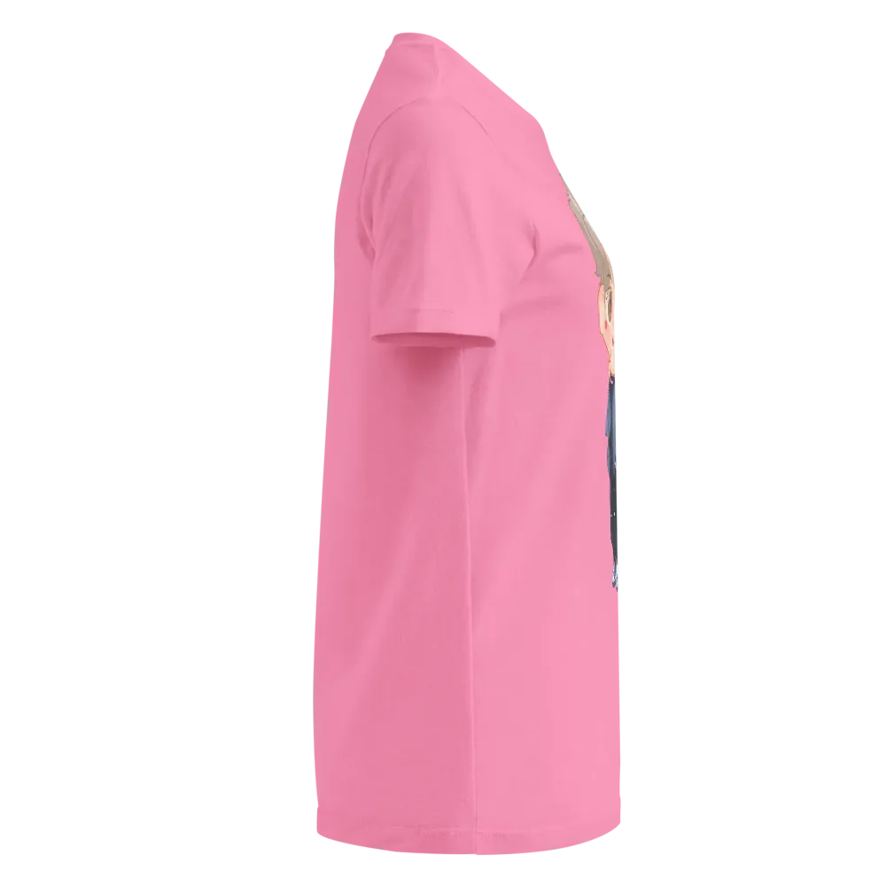 Cute Chibi Boy Pink Kawaii Shirt For Girls thumbnail 4