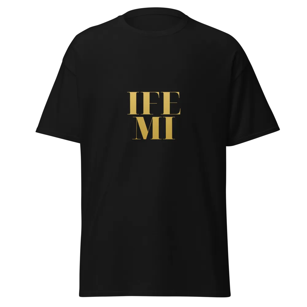 Ife mi Logo Tee Gold Serif