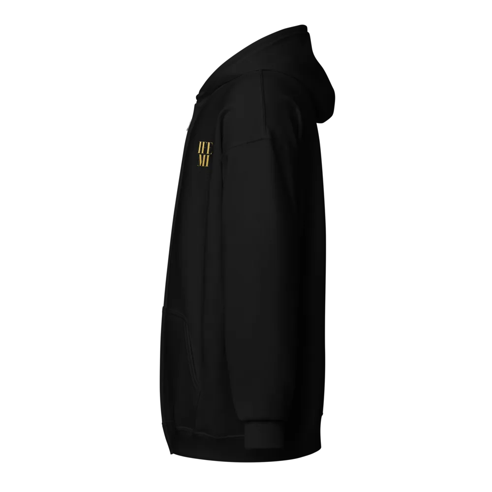 Ife mi Gold Serif Zip Hoodie thumbnail 3