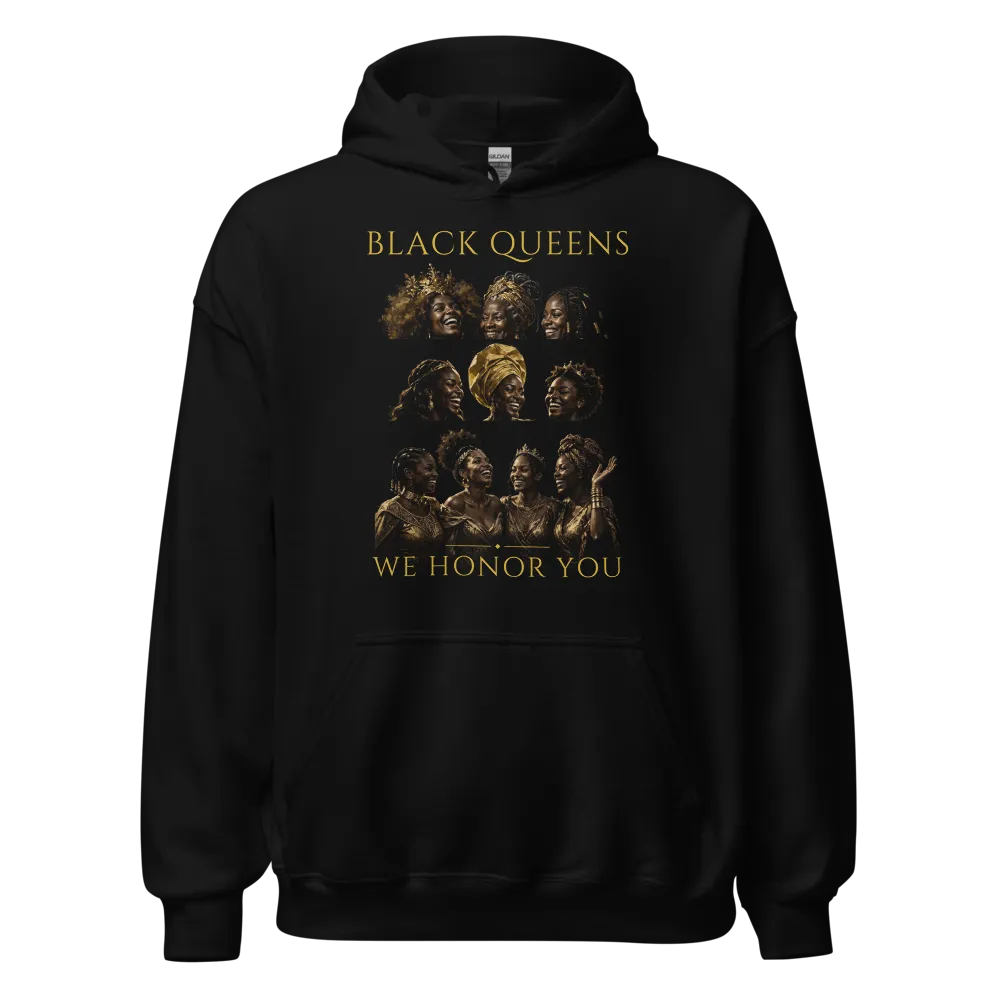 ITAN Black Queens We Honor You Hoodie