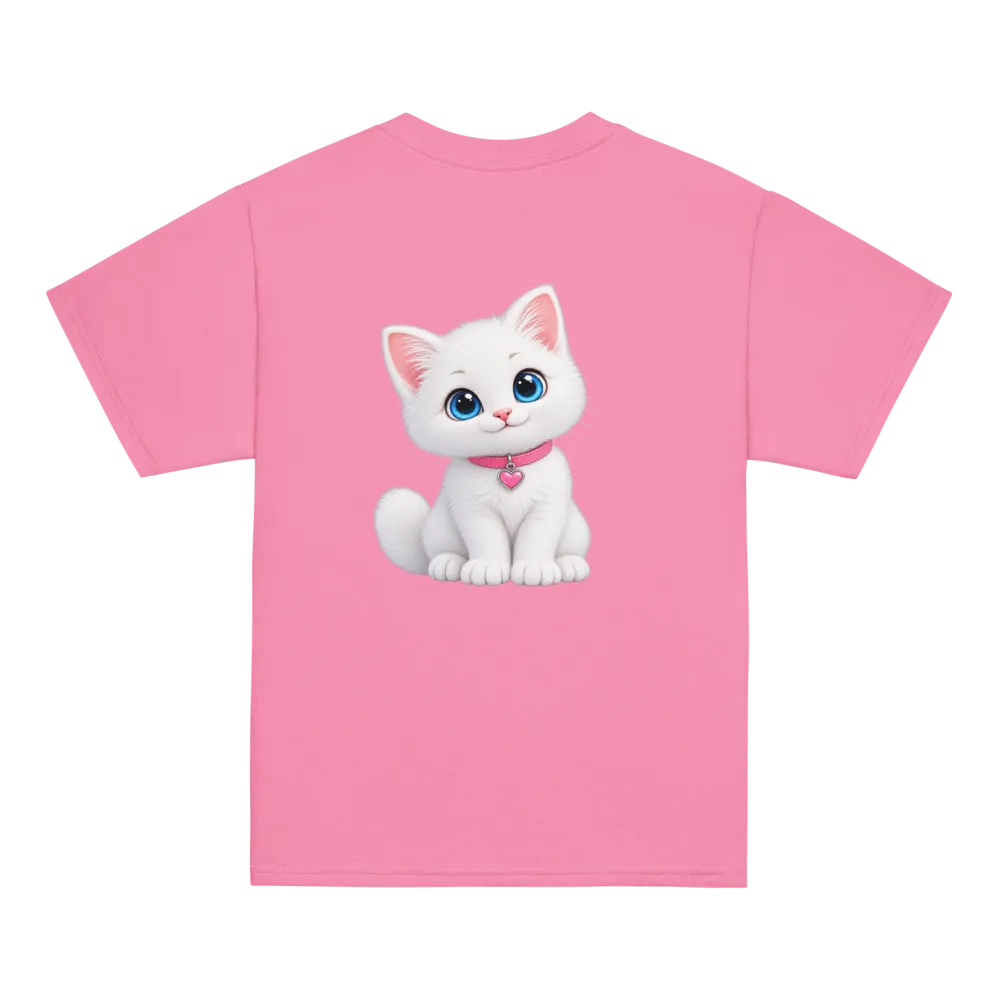 Adorable White Kitten – Cute 3D Cartoon Cat with B thumbnail 2