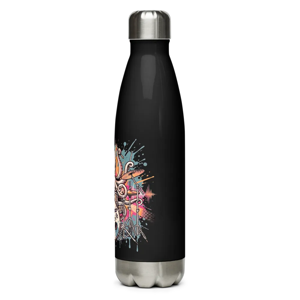 OctoBeat Steel Water Bottle - Black thumbnail 3