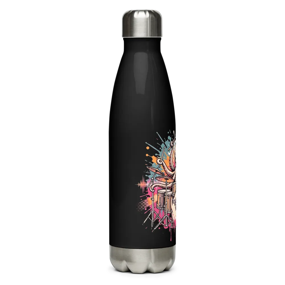 OctoBeat Steel Water Bottle - Black thumbnail 4