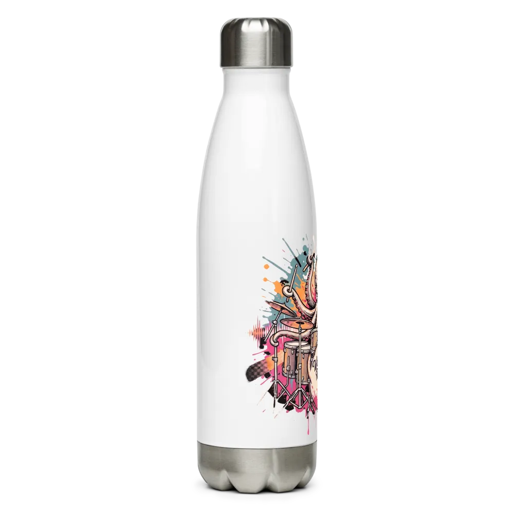 OctoBeat Steel Water Bottle - White thumbnail 2