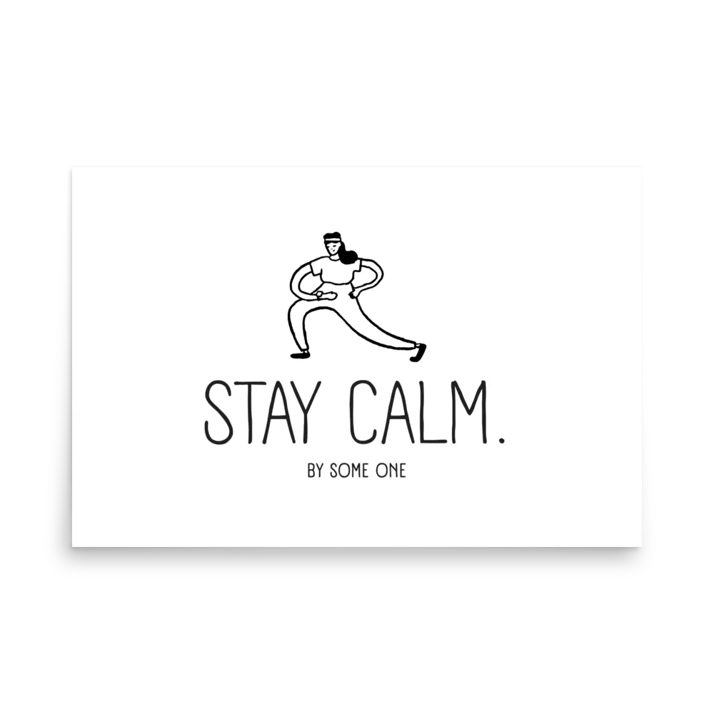 Gym Motivation Stay Calm Fitness Poster thumbnail 2