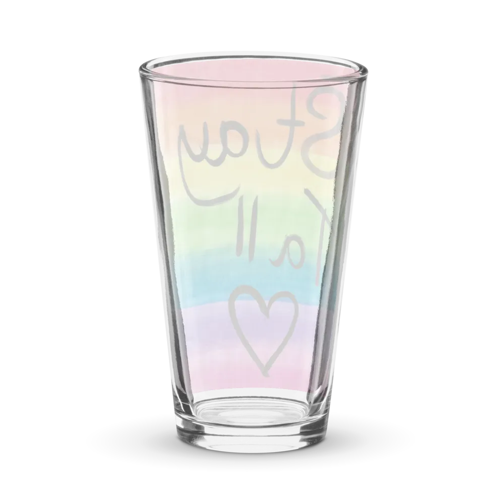 Stay Tall Rainbow Pint Glass thumbnail 2