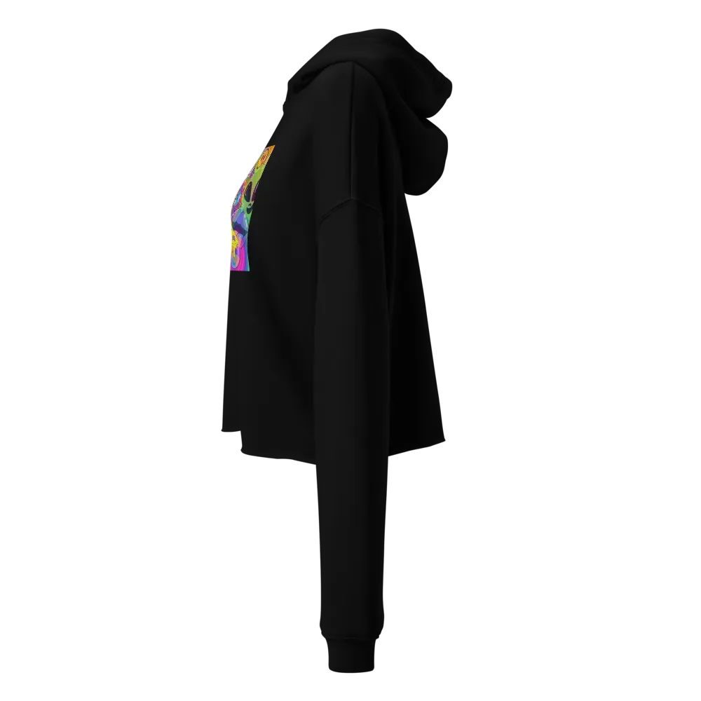 black cropped hoodie thumbnail 3
