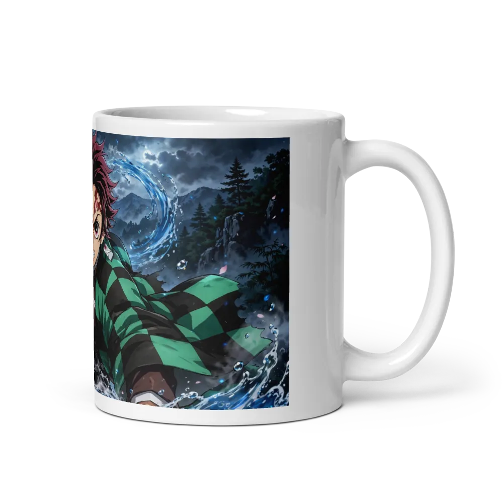 1-mug Tanjiro white mug anime lover  thumbnail 2
