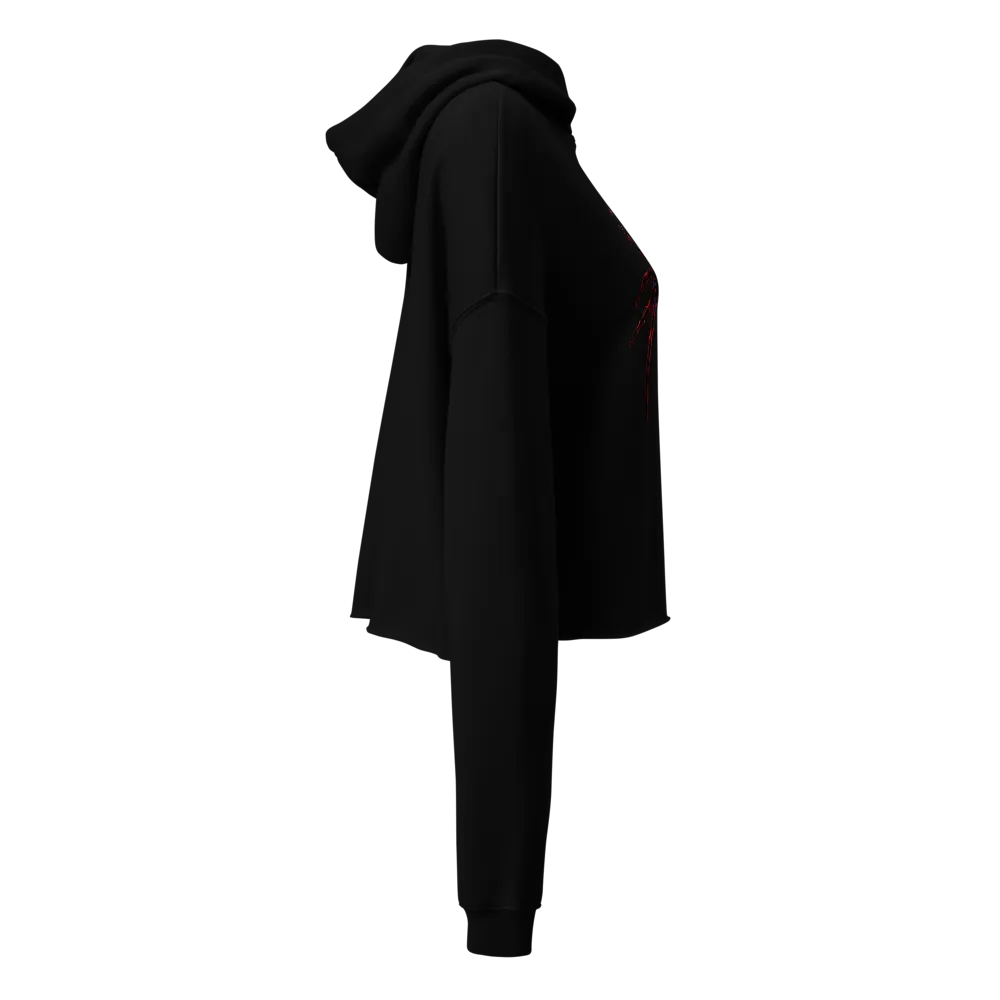 Women cropped hoodie with spider design  thumbnail 4