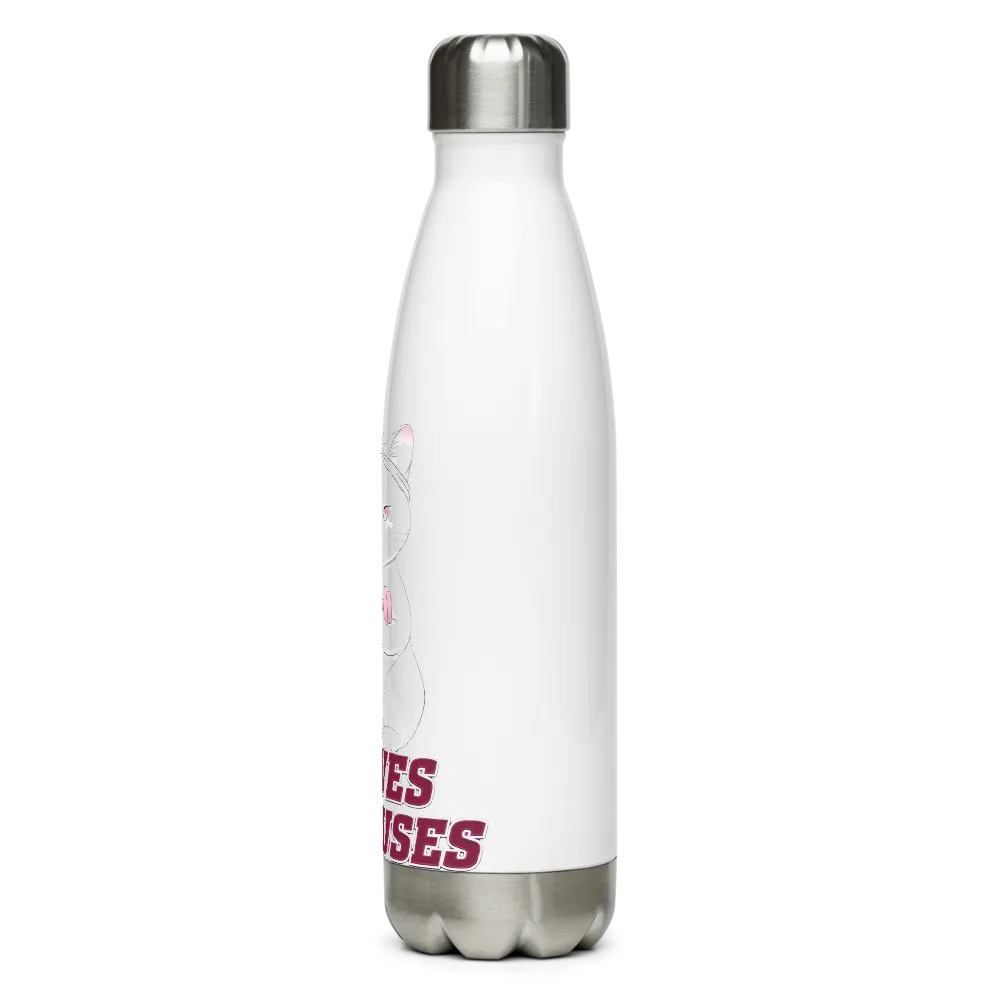 9 Lives,0 Excuses Premium Fitness Gym Water Bottle thumbnail 3