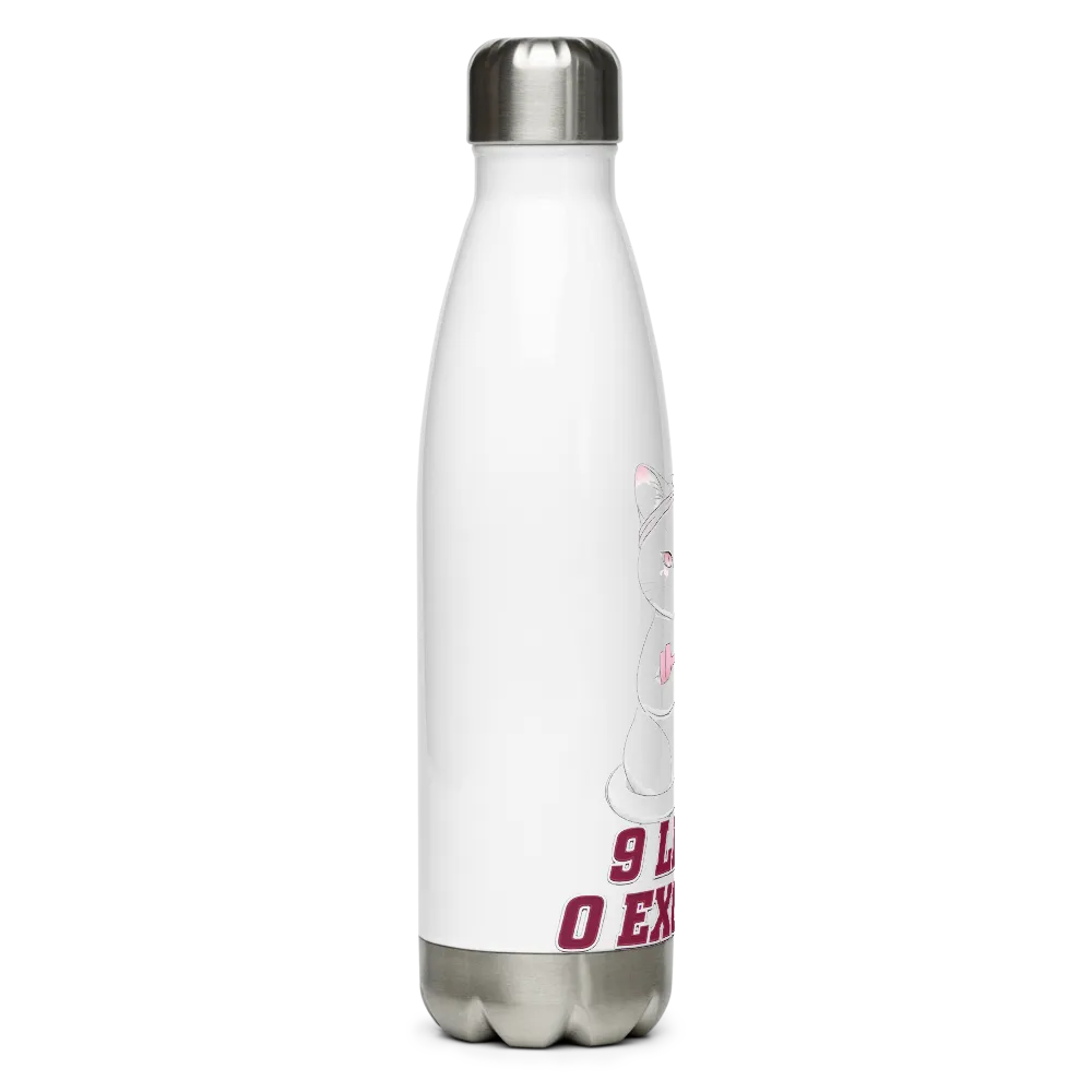 9 Lives,0 Excuses Premium Fitness Gym Water Bottle thumbnail 2