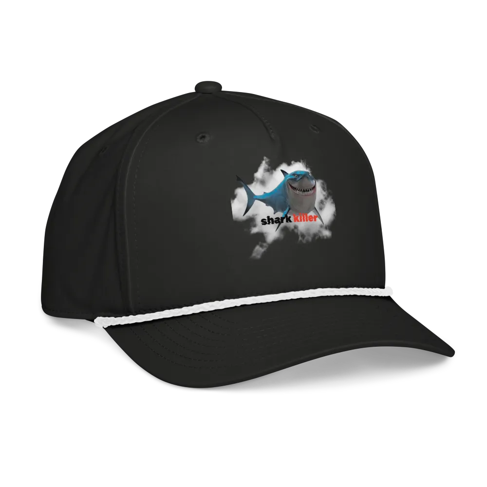 I'm A Shark Killer Hat | Funny Shark Rope Cap for  thumbnail 4