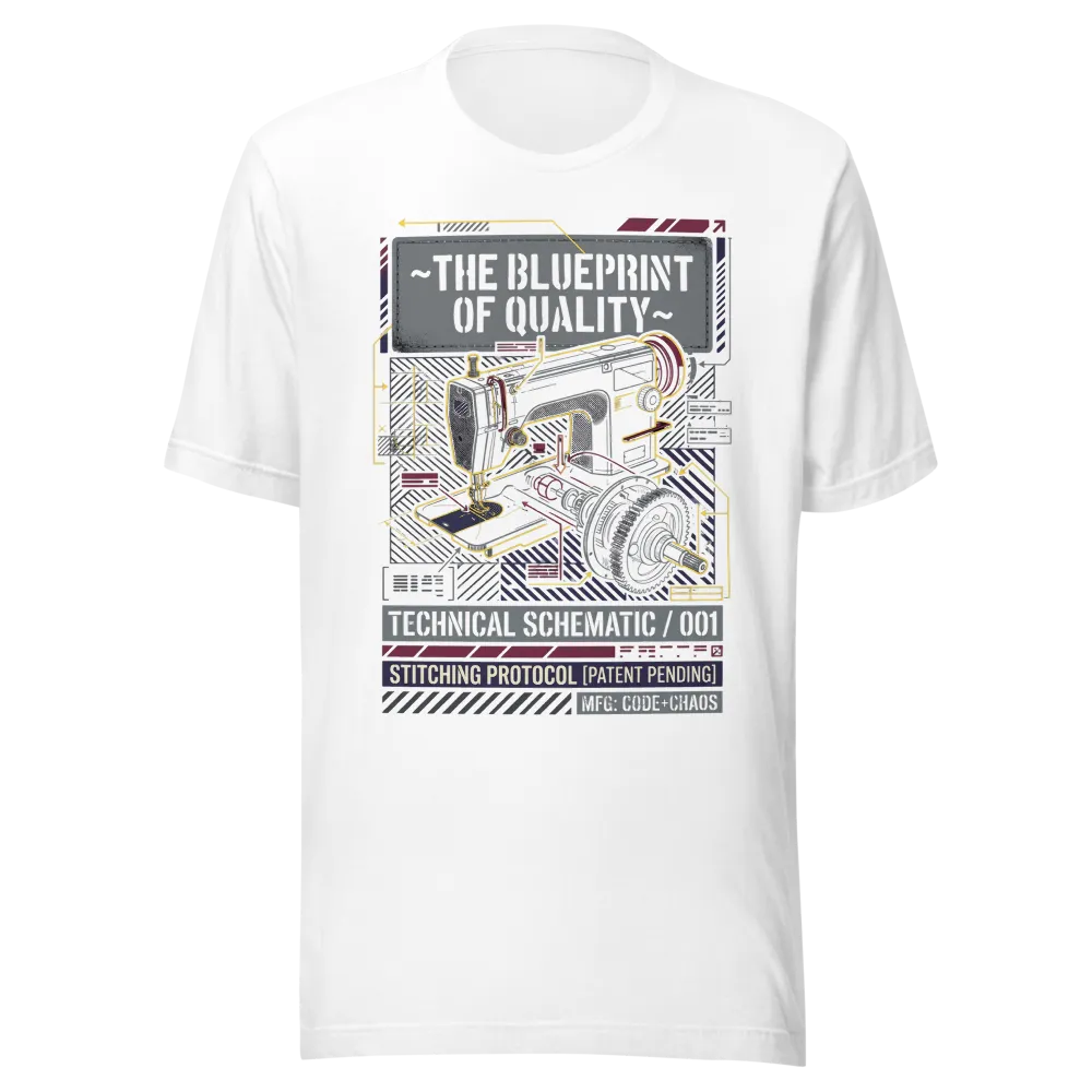 Blueprint of Quality White Unisex T-Shirt | Bella
