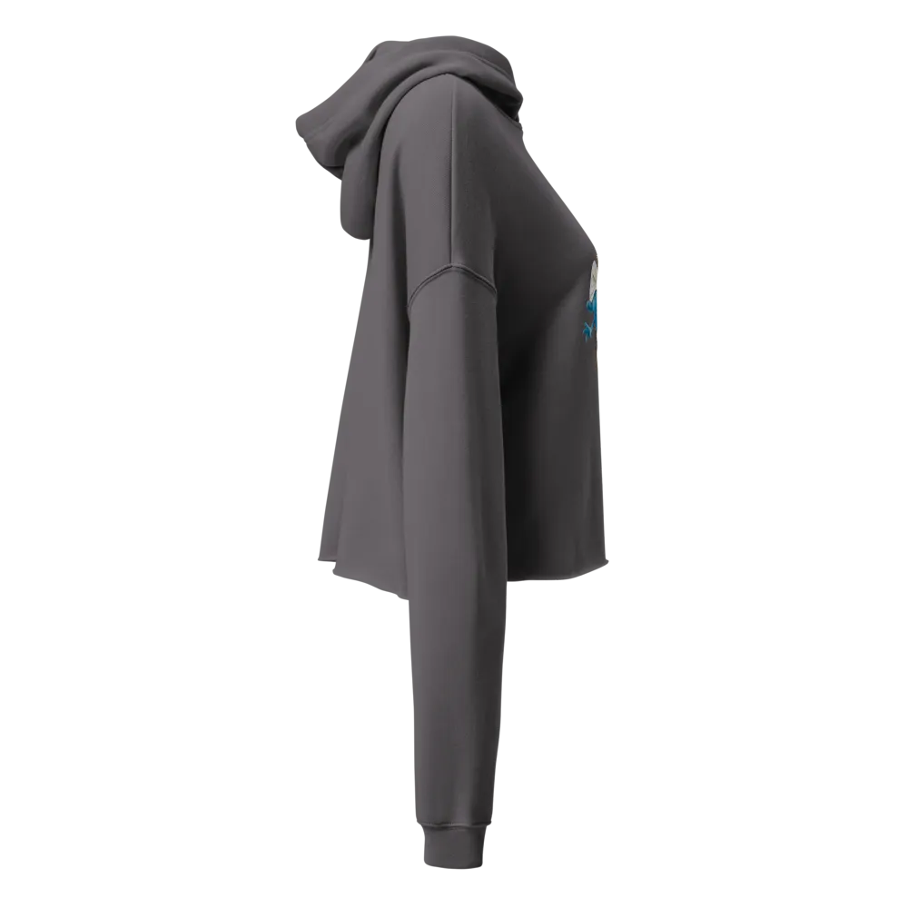 Smurf Hanging Cropped Hoodie - Funny Meme thumbnail 3